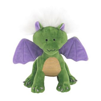 Lambs & Ivy Dragon Plush Green/purple Stuffed Animal Toy - Gus