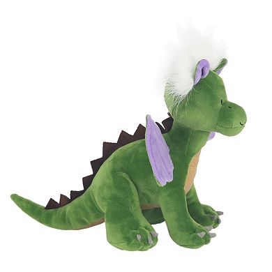 Lambs & Ivy Dragon Plush Green/purple Stuffed Animal Toy - Gus