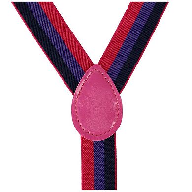 Striped Bi Pride Clip-end Suspenders