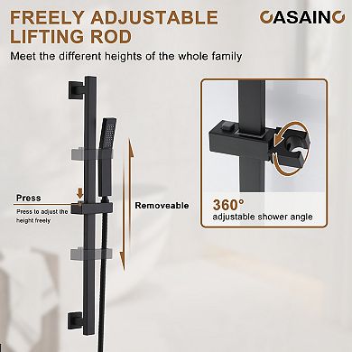 2-function Single Handle Shower Faucet With Pressure Balance And Handheld Lifter