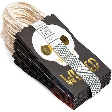 24 Pack Small Paper Gift Bags With Handles For Spooky Halloween Party Candy