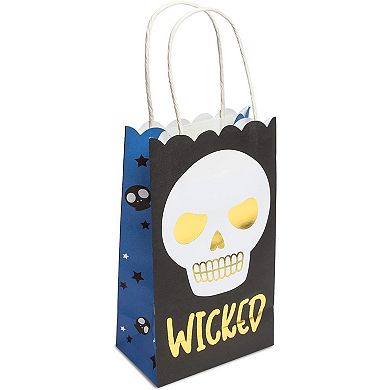 24 Pack Small Paper Gift Bags With Handles For Spooky Halloween Party Candy