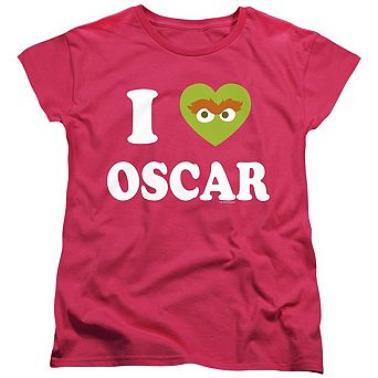 Sesame Street I Heart Oscar Short Sleeve Womens Tee