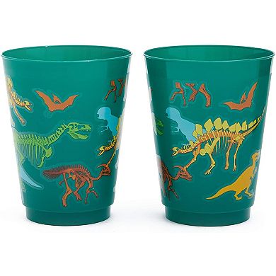 16 Pack Plastic Dinosaur Cups, Dino Party Favors For Birthday Supplies (16 Oz)