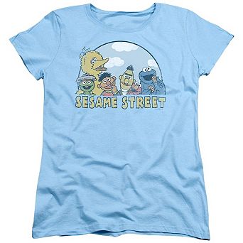 Sesame Street Sesame Group Short Sleeve Womens Tee