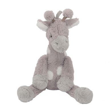 Lambs & Ivy Linen Safari Gray Giraffe Stuffed Animal Toy - Stretch