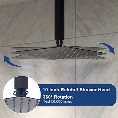10" Ceiling Mounted Shower System Set Handheld Spray & Tub Spout