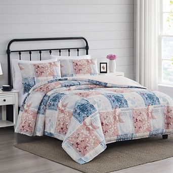 Cannon Textured Lotte Patchwork Comforter & Shams Set