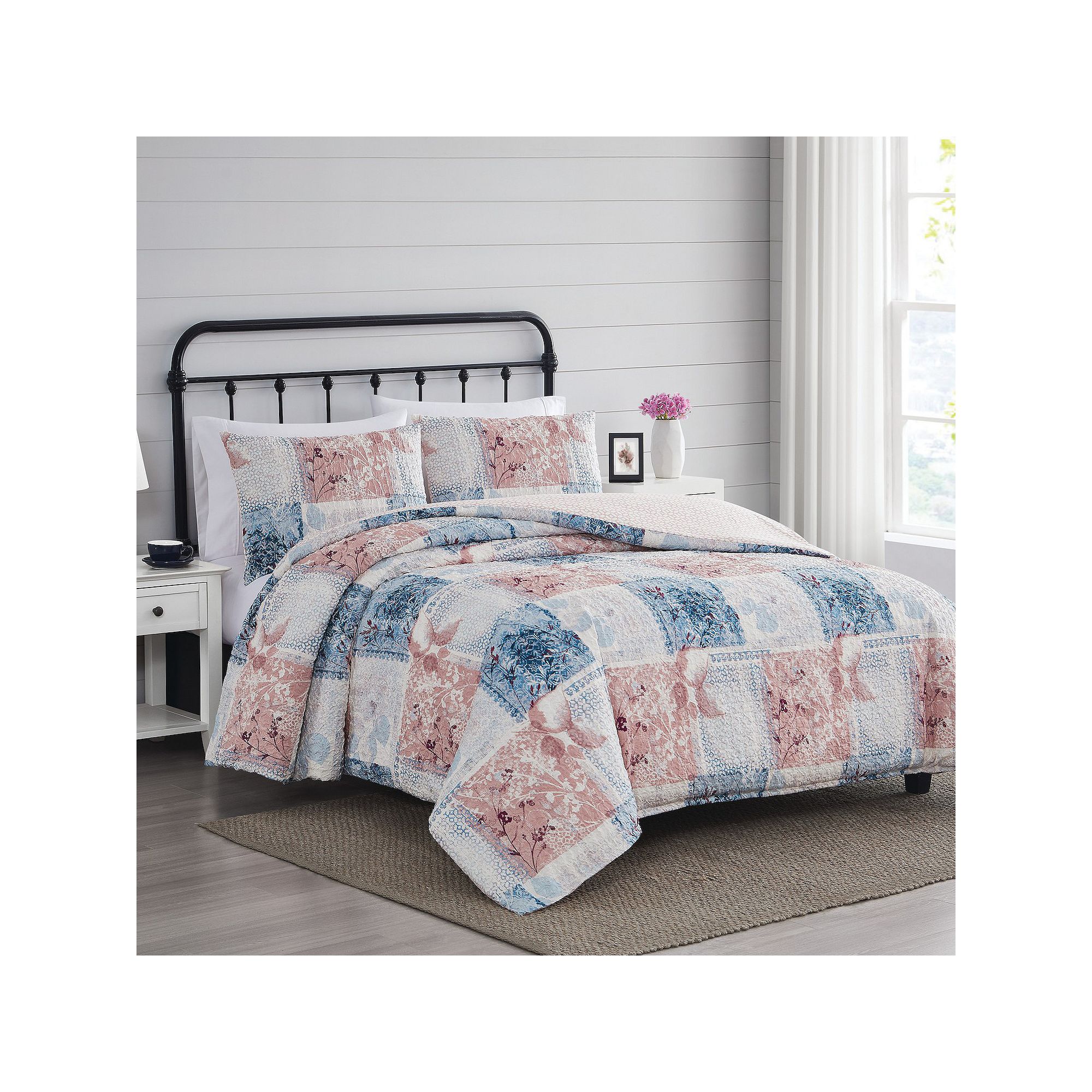 Cannon Textured Lotte Patchwork Duvet Cover & Shams Set, Multi