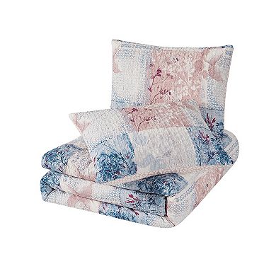 Cannon Textured Lotte Patchwork Duvet Cover & Shams Set