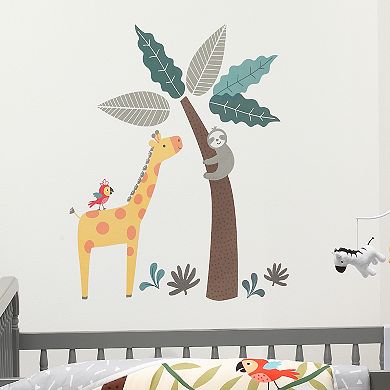 Bedtime Originals Mighty Jungle Animals Wall Decals - Giraffe/sloth/tree