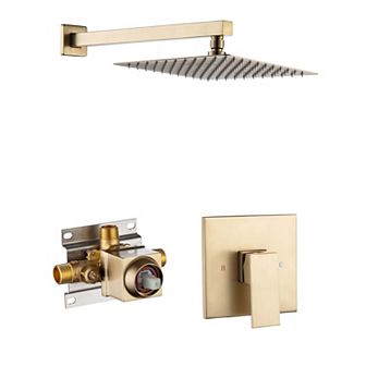 10" Wall Mounted Square Single Shower Head System Set