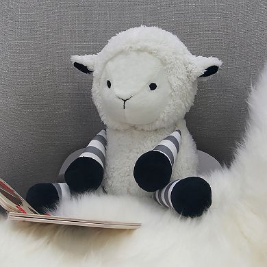 Lambs & Ivy Little Sheep White/gray Plush Lamb Stuffed Animal Toy - Ivy