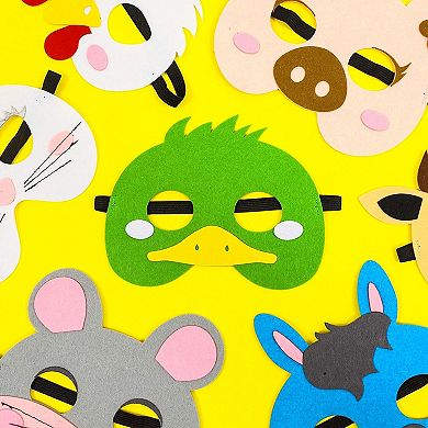 12-pack Animal Masks For Kids Farm-themed Birthday Party, 12 Designs, 7x7 In