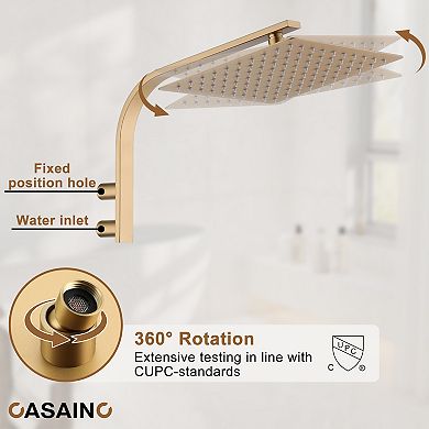 Casainc 2-function Single Handle 1-spray Tub And Shower Faucet 1.10 Gpm