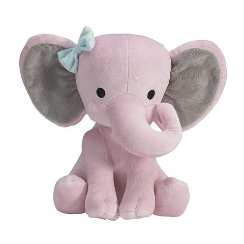 Детские мягкие игрушки Bedtime Originals Twinkle Toes Pink Plush Elephant Stuffed Animal 10 Inch- Hazel