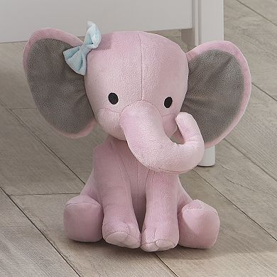 Bedtime Originals Twinkle Toes Pink Plush Elephant Stuffed Animal 10 Inch- Hazel