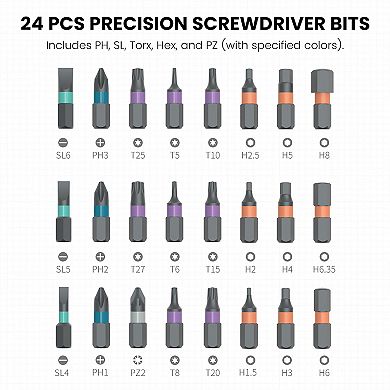 24 in 1 Precision Ratchet Screwdriver Set