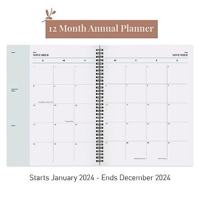 Rileys 2024 Annual Weekly Planner - Geographic Weekly & Monthly Agenda Planner, Flexible Cover
