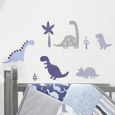 Bedtime Originals Roar Blue/gray Dinosaur Wall Decals/appliques