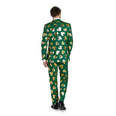 Men's OppoSuits 3-Piece Mr. Clover Foil Shamrock Print Blazer, Pants & Tie Set