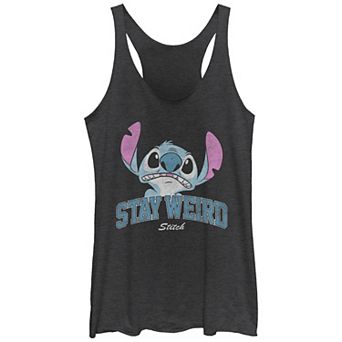 Disney's Lilo & Stitch Stay Weird Stitch Tri-Blend Juniors' Graphic Racerback Tank