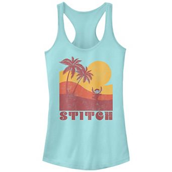 Disney's Lilo & Stitch Sunset Stitch Juniors' Graphic Racerback Tank