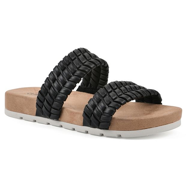 White mountain black sandals sales