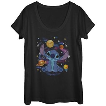 Disney's Lilo & Stitch Cute Space Stitch Juniors' Graphic Tee