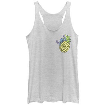Disney's Lilo & Stitch Pineapple Eater Stitch Tri-Blend Juniors' Graphic Racerback Tank