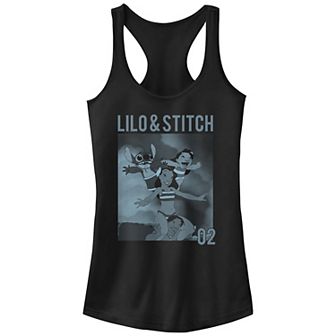 Disney's Lilo & Stitch Surfing Ohana Juniors' Graphic Racerback Tank