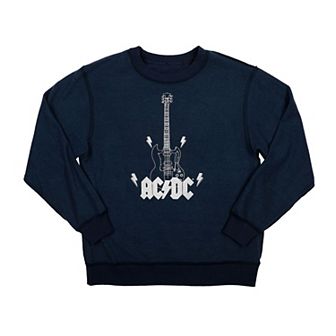 Juniors' AC/DC Guitar Logo Long Sleeve Tee