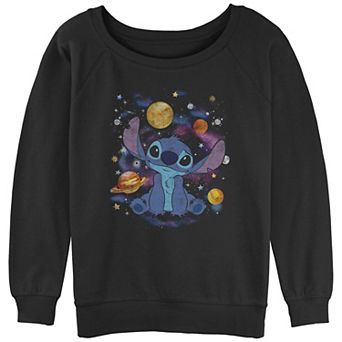 Disney's Lilo & Stitch Cute Space Stitch Juniors' Graphic Slouchy Terry