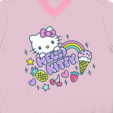 Juniors' Hello Kitty Rainbow Hearts Baby Graphic Tee