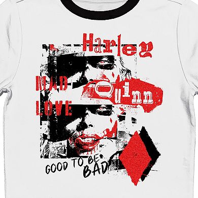 Juniors' Batman Harley Quinn Glitter Baby Graphic Tee