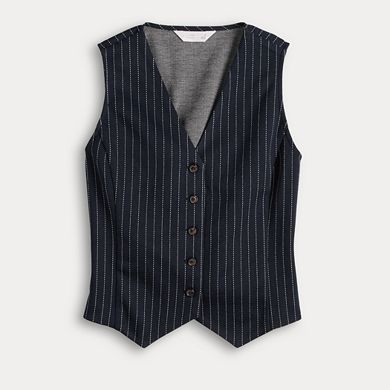 Women's LC Lauren Conrad Button Up V-Neck Vest