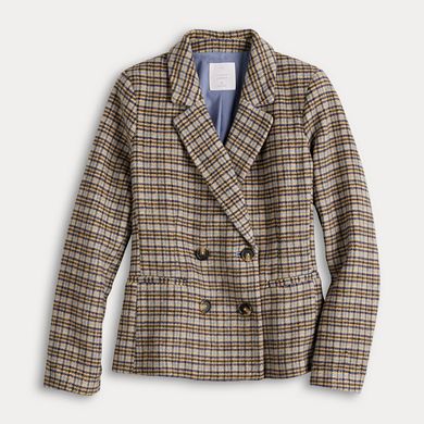 Women's LC Lauren Conrad Double Breasted Notch Collar Blazer