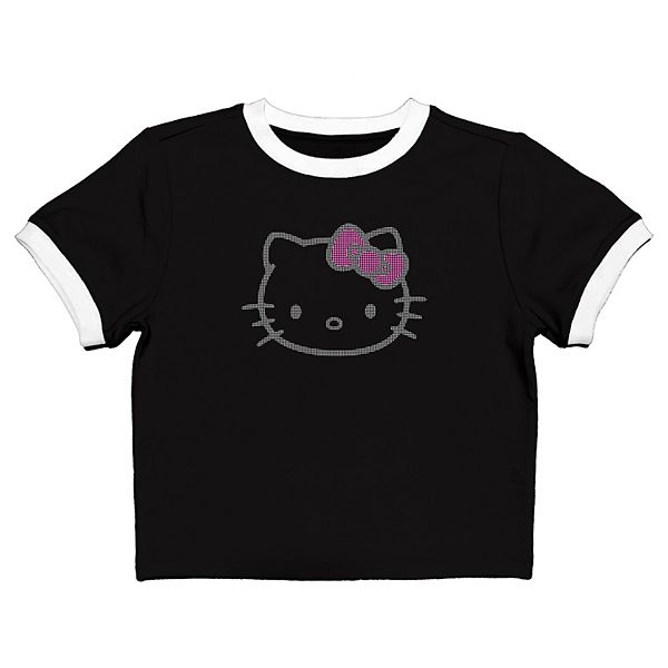 Juniors' Hello Kitty Character Face Baby Graphic Tee