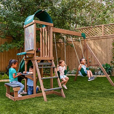 KidKraft Wilderness Point Wooden Swing Set