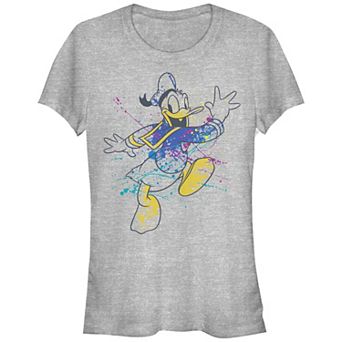 Disney's Donald Duck Splatter Portrait Juniors' Graphic Tee