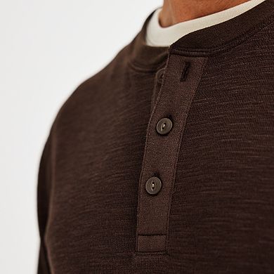 Men's Sonoma Goods For Life® Long Sleeve Textured Henley Tee