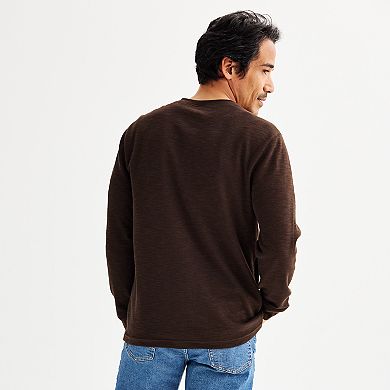 Men's Sonoma Goods For Life® Long Sleeve Textured Henley Tee
