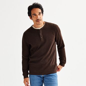 Men's Sonoma Goods For Life® Long Sleeve Textured Henley Tee