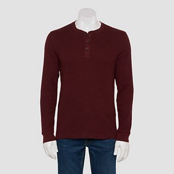 Men's Sonoma Goods For Life® Long Sleeve Textured Henley Tee