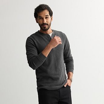 Men's Sonoma Goods For Life® Long Sleeve Textured Henley Tee