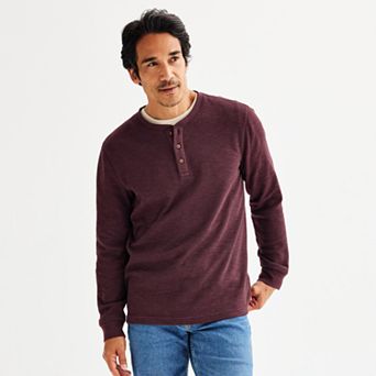 Men's Sonoma Goods For Life® Long Sleeve Textured Henley Tee