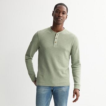 Men's Sonoma Goods For Life® Long Sleeve Textured Henley Tee