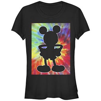 Disney's Mickey Mouse Tie Dye Background Juniors' Graphic Tee
