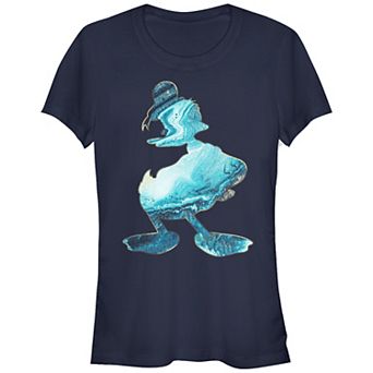 Disney's Donald Duck Aqua Swirl Print Juniors' Graphic Tee
