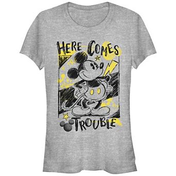 Disney's Mickey Mouse Here Comes Trouble Juniors' Graphic Tee